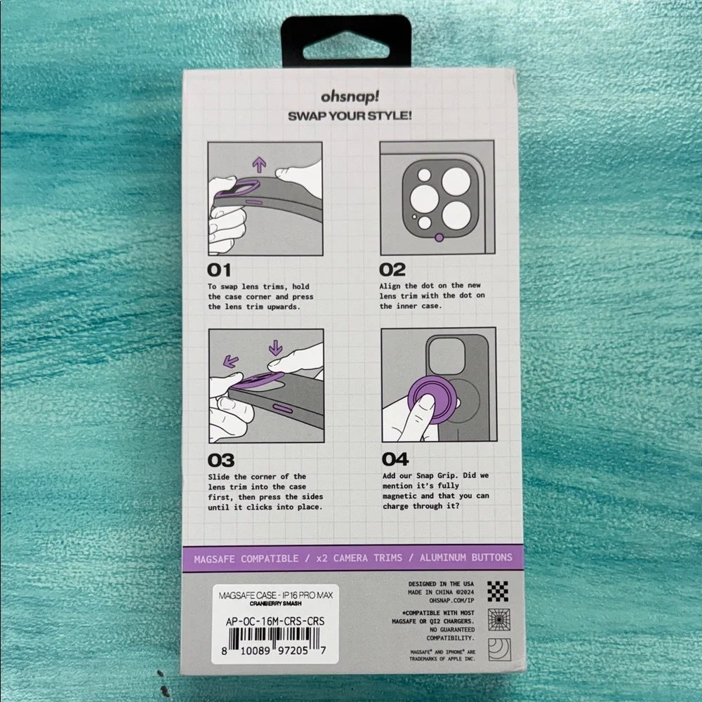 Snap Burgundy Case for iPhone 16 Pro Max